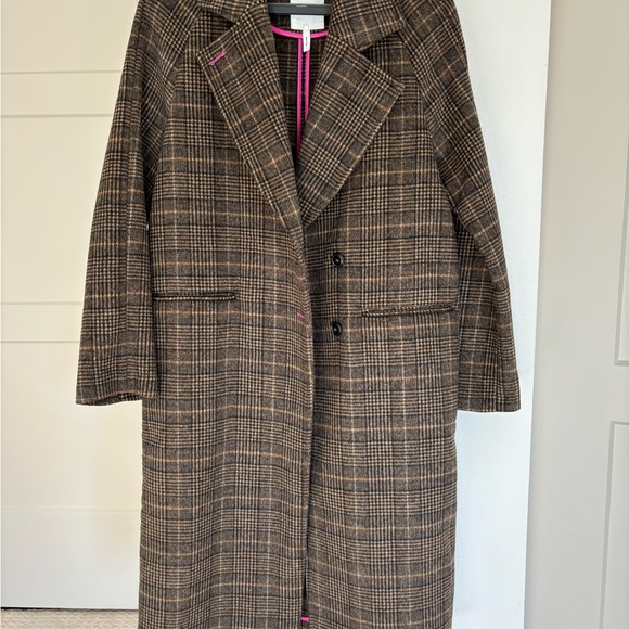 NWOT Avec Les Filles Double Face Plaid Wool Blend Coat | Size S - Picture 5 of 7